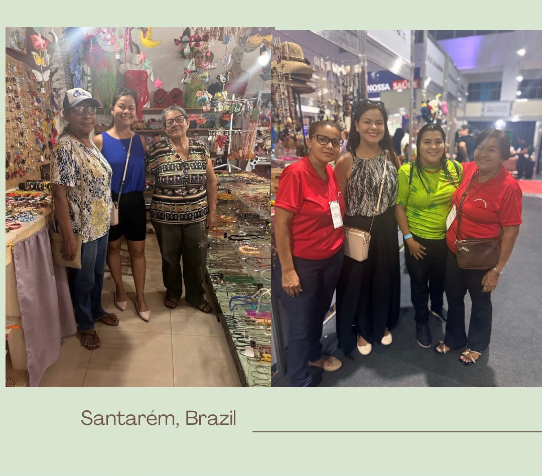 With incredible artisans I met on my recent trip. Each piece they create carries the forest’s seeds, fibers, and stories.