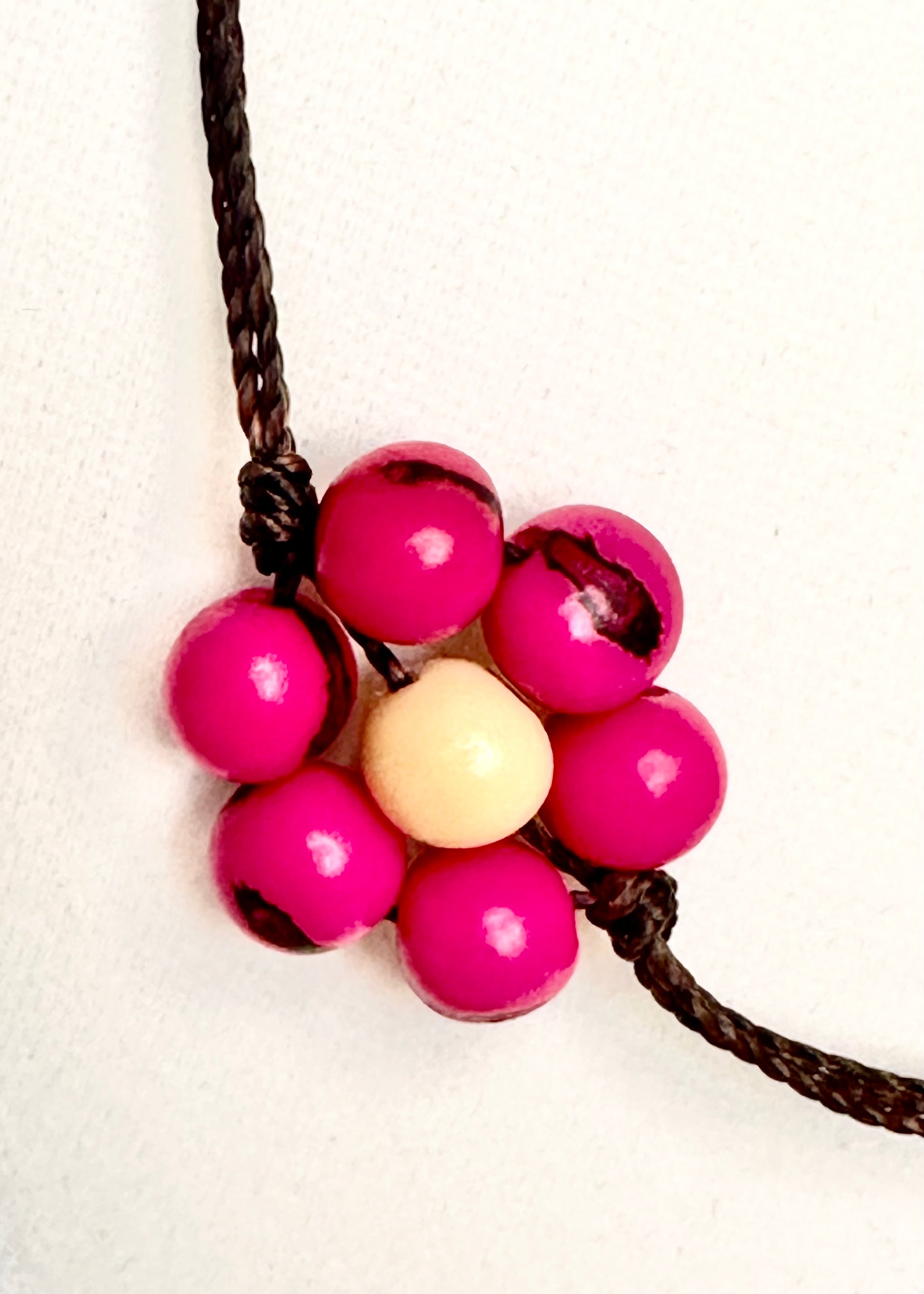 Blooming Açaí Seed Jewelry Set – Handcrafted Floral Necklace & Earrings | Sustainable Amazon Design-detail1