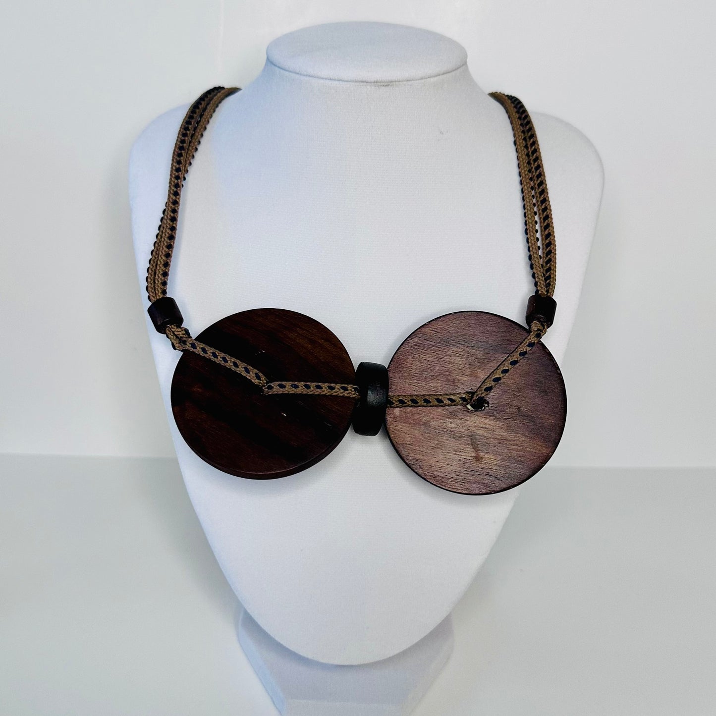 Handmade Wood Necklace – Unique, Durable Jewelry with Natural Texture & Warm Tones