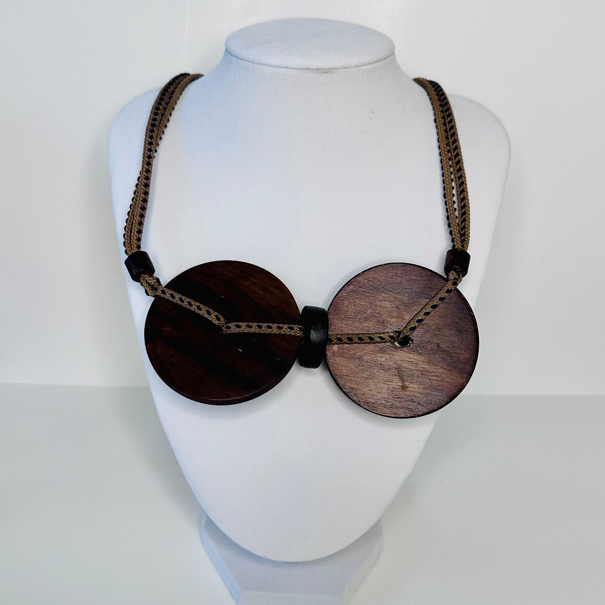 Handmade Wood Necklace – Unique, Durable Jewelry with Natural Texture & Warm Tones