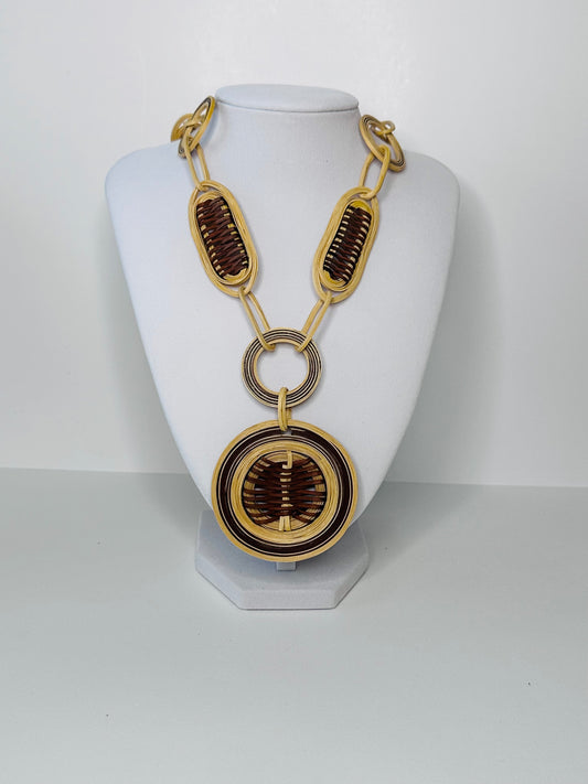 Piassava Necklace – Handcrafted with Natural Fibers | Stylish & Eco-Friendly Jewelry