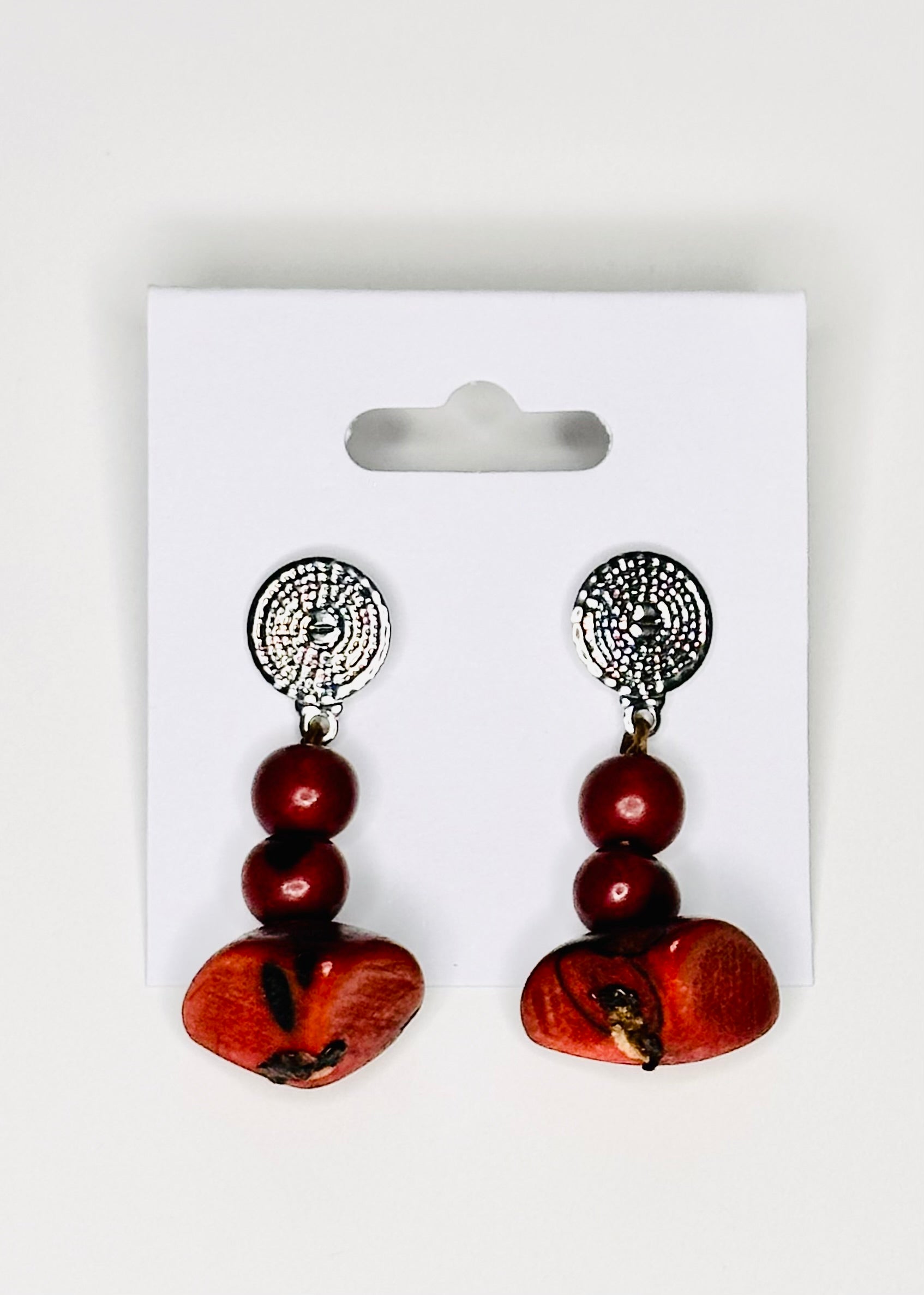 Tropical Harmony Set – Adjustable Handcrafted Necklace & Earrings with Buriti, Açaí & Paxiubão Seeds | Sustainable Amazon Jewelry-details2