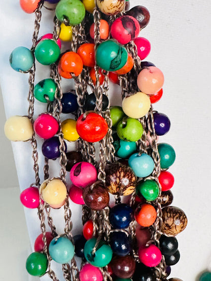 Jatobá & Açaí Seed Crochet Necklace