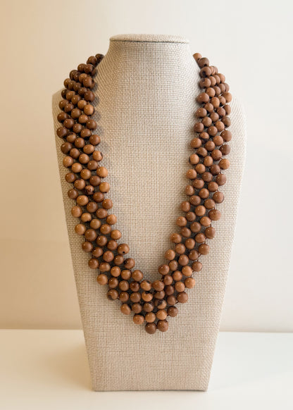 Açaí Seed Statement Necklace – Handmade Brazilian Natural Jewelry