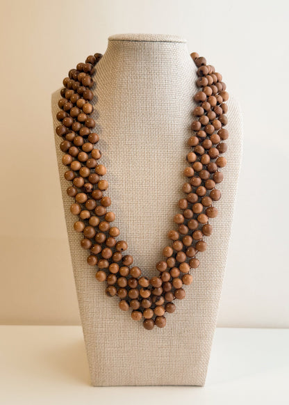 Açaí Seed Statement Necklace – Handmade Brazilian Natural Jewelry