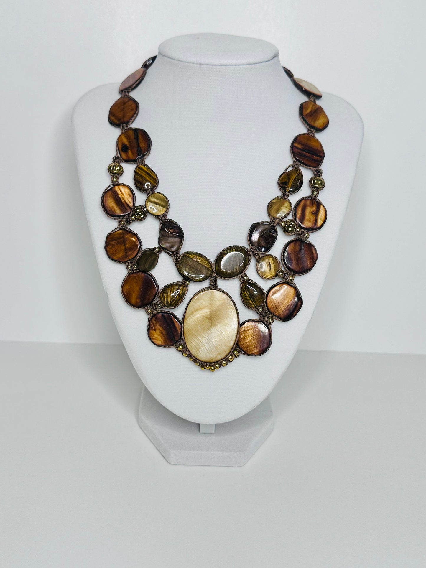 Tiger-eye Stone Necklace