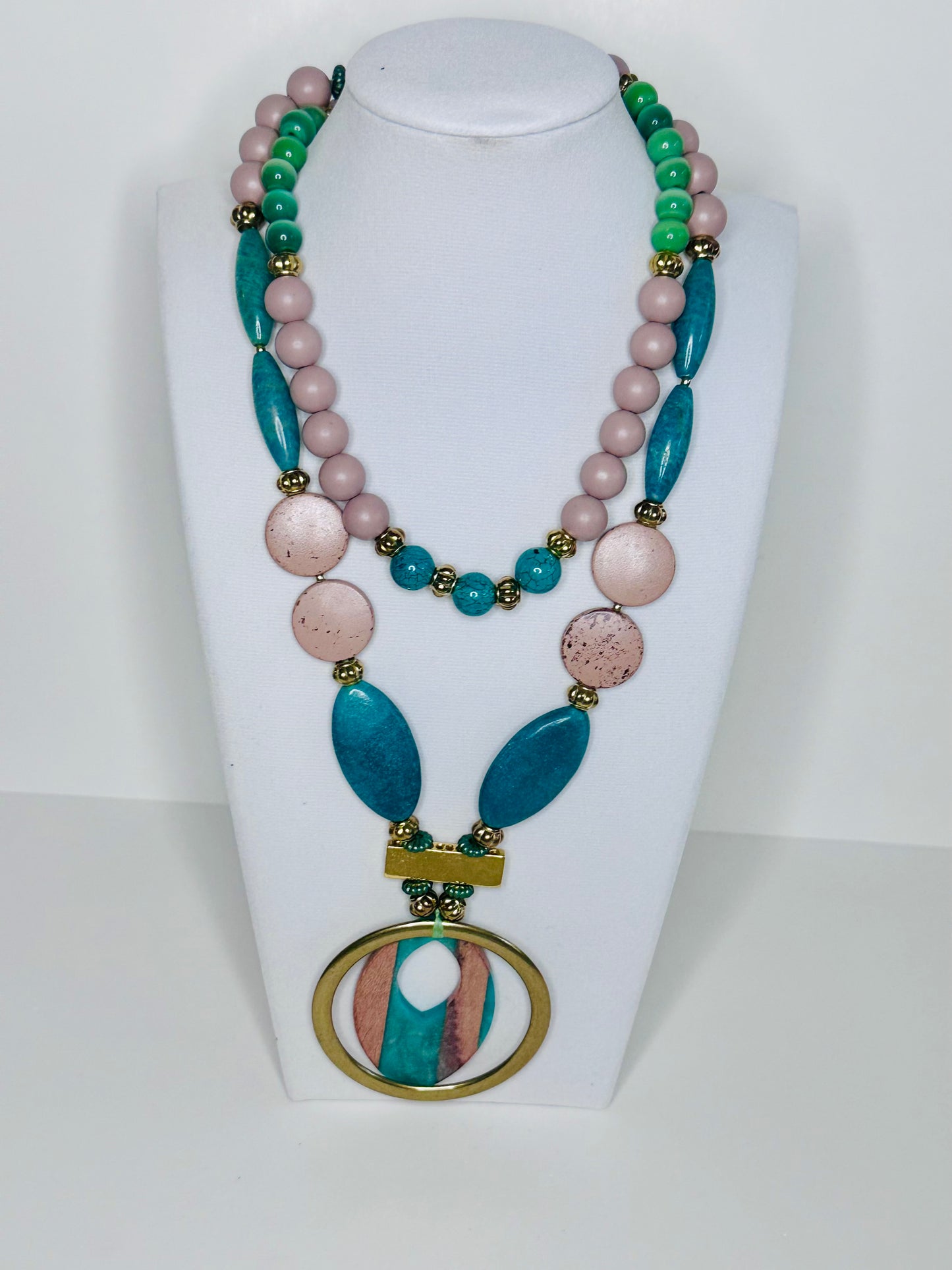 Amazonite Resin Necklace