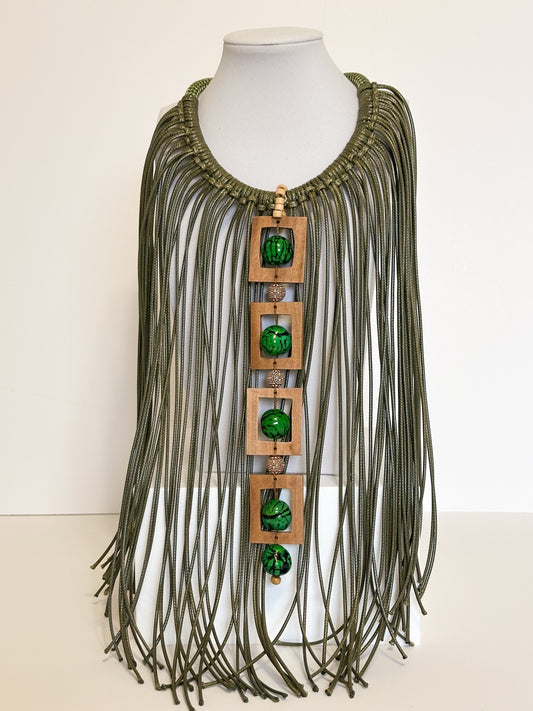 Walking Roots Necklace – Paxiúba & Cotton Handmade