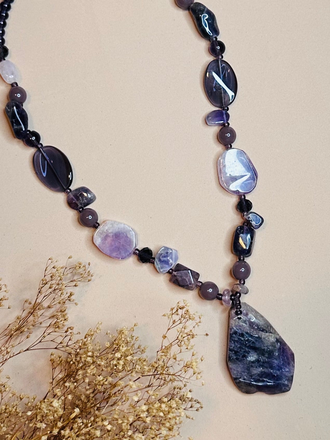 handcrafted amethyst necklace jewelry