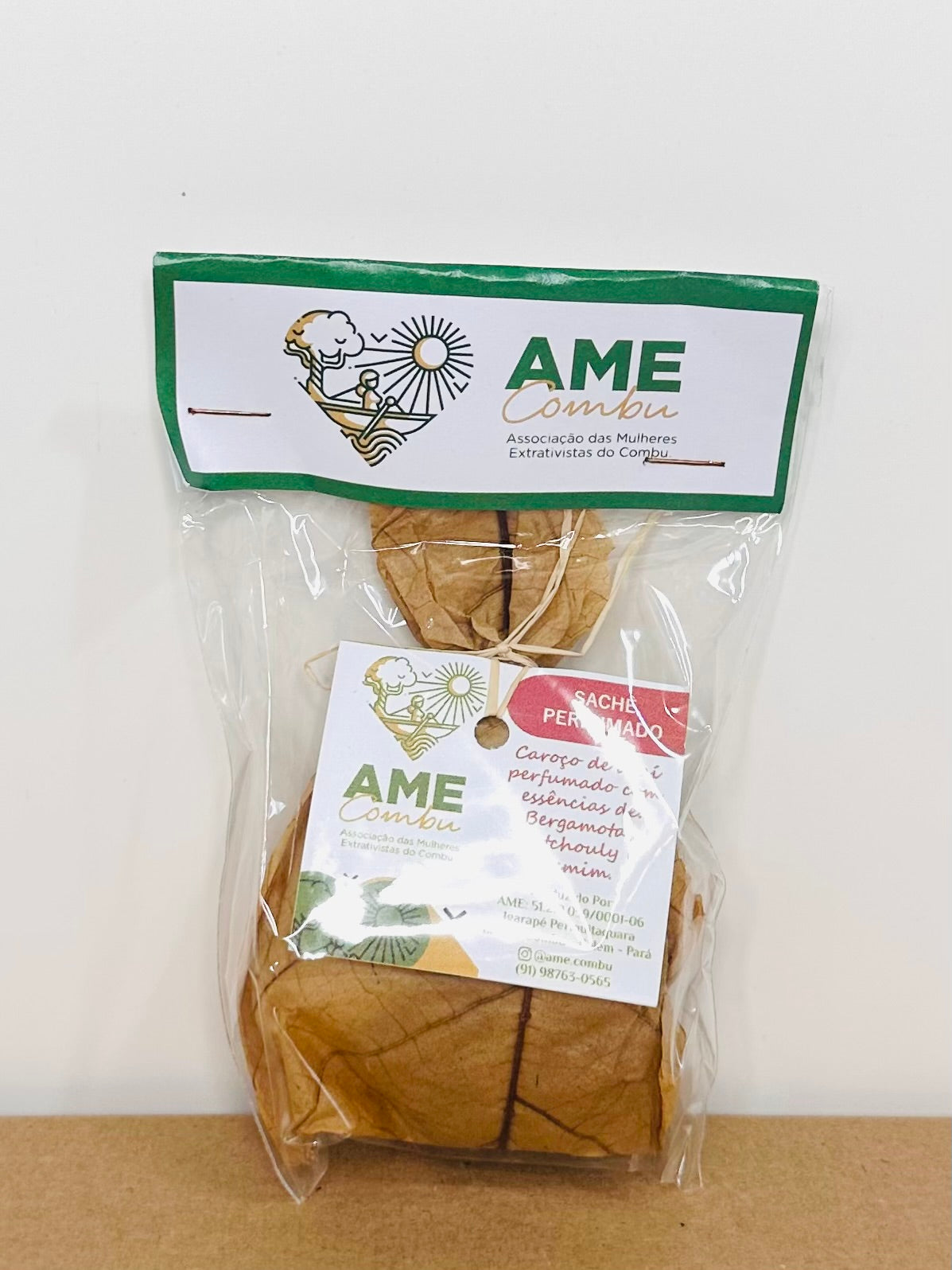 Handmade açaí scented sachet from Combu Island Brazil