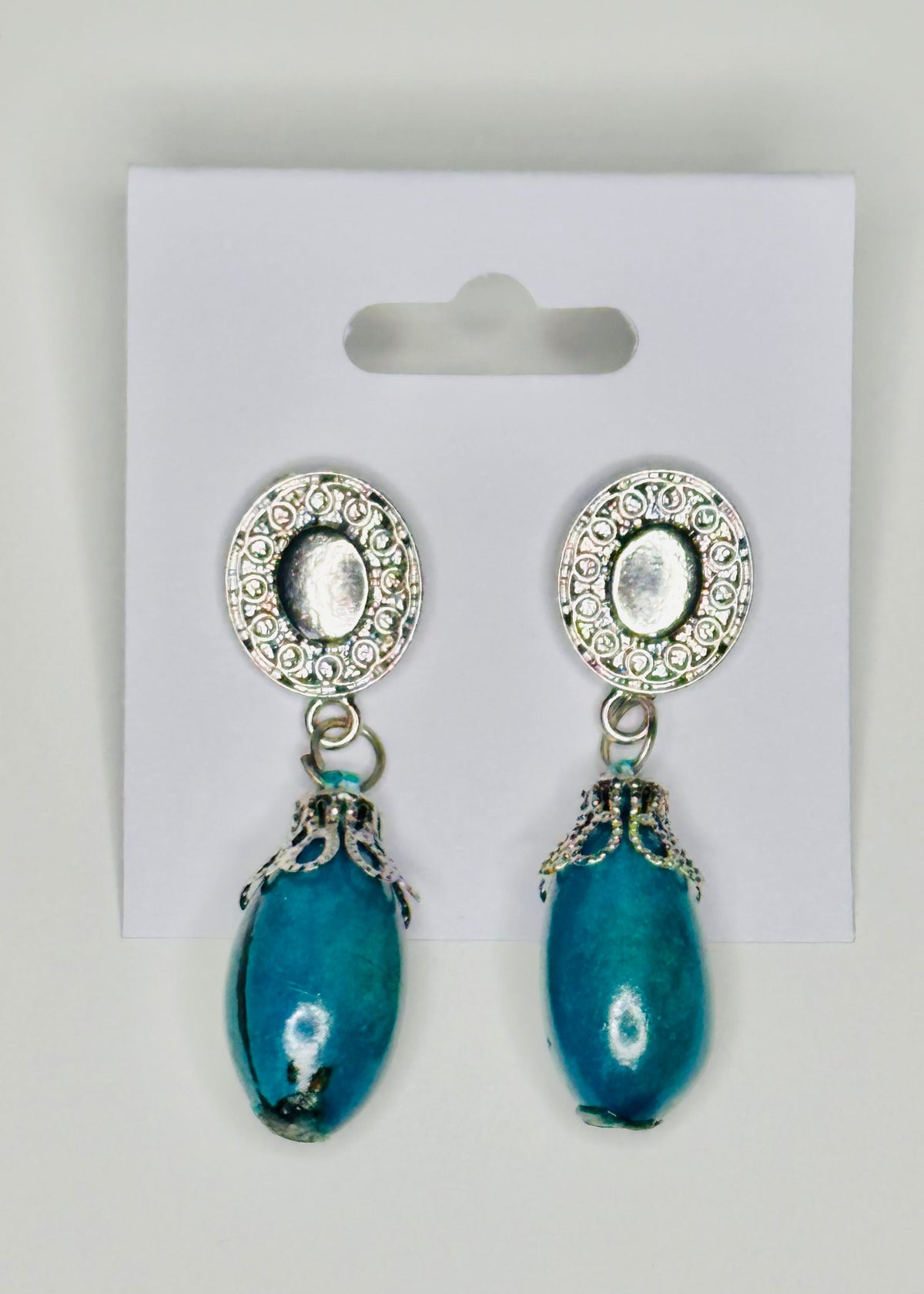 Sustainable Amazon seed artisan earrings
