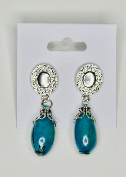 Sustainable Amazon seed artisan earrings