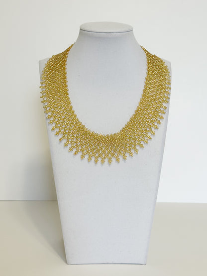 Borari Indigenous beaded collar necklace handcrafted with glass beads by Amazon artisans.