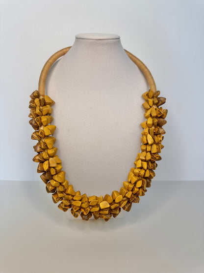 Buriti palm necklace handcrafted by Rio Negro riverside artisans