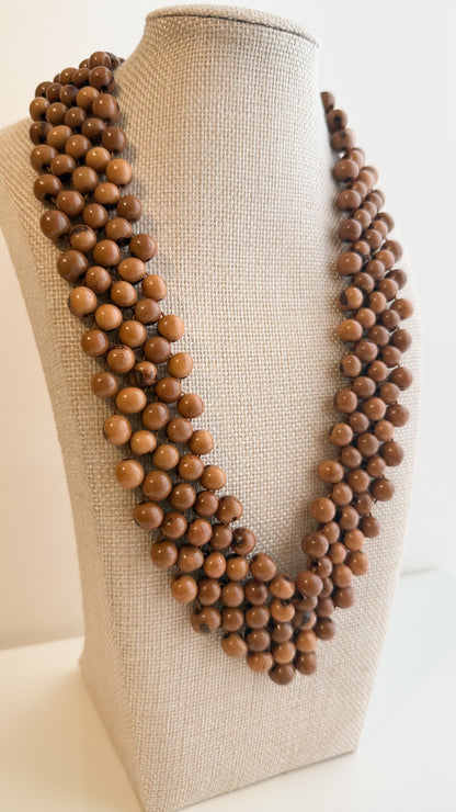 Açaí Seed Statement Necklace – Handmade Brazilian Natural Jewelry
