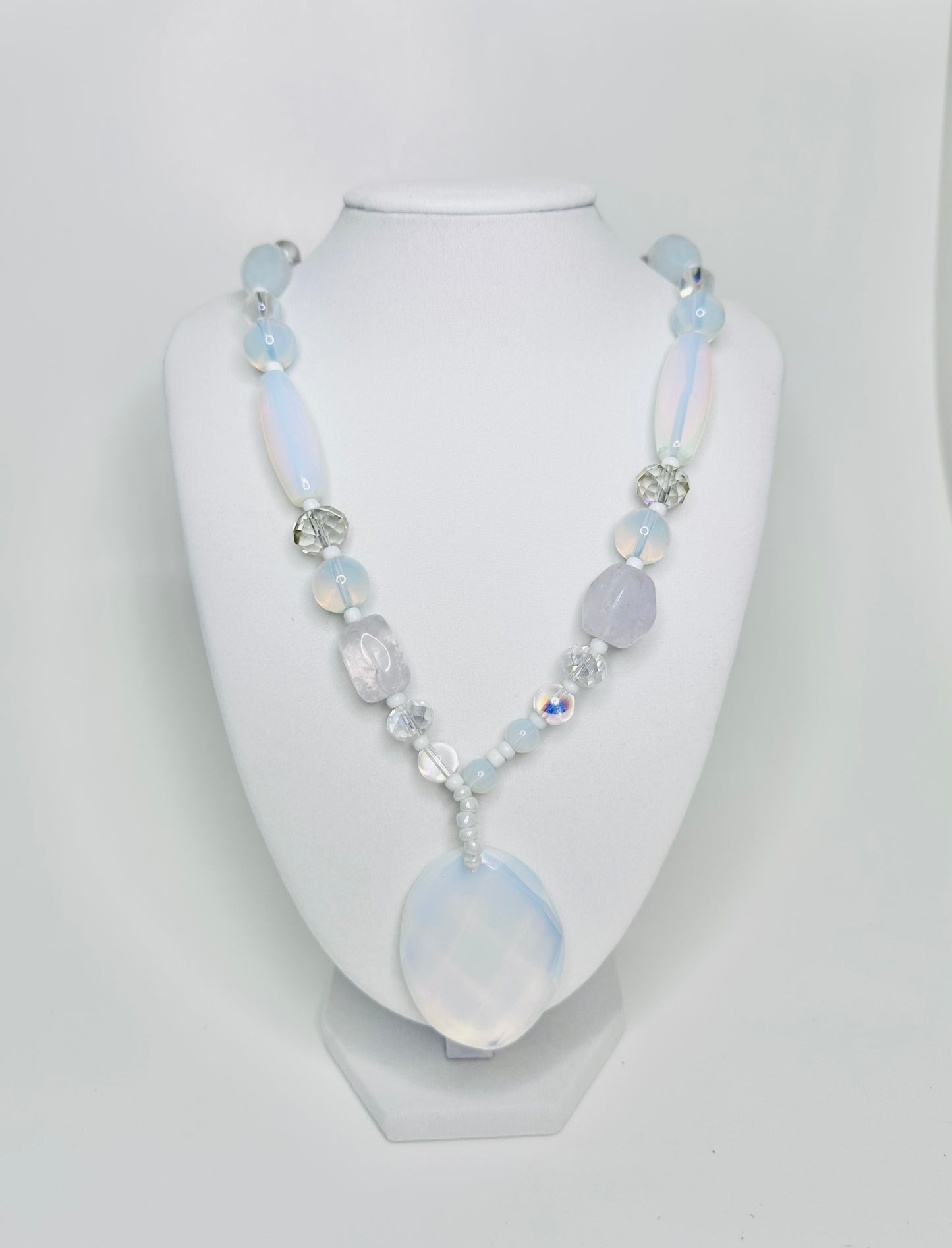 Eco handcrafted jewelry moonstone necklace