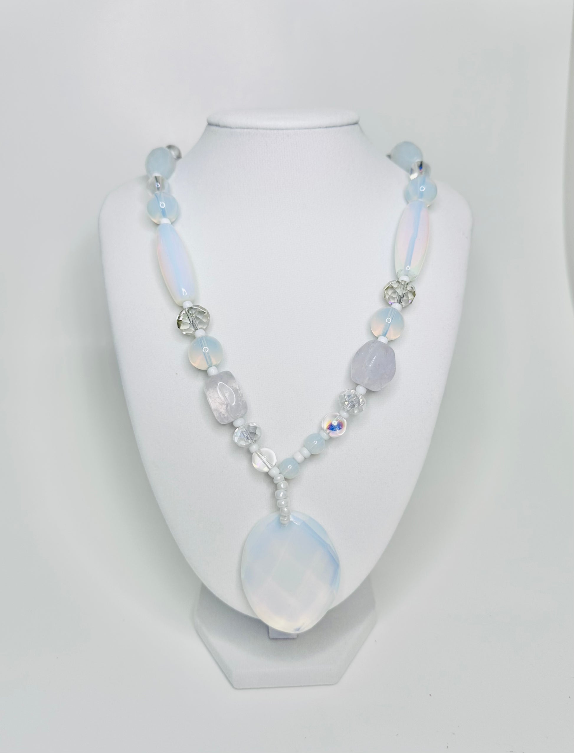 Eco handcrafted jewelry moonstone necklace