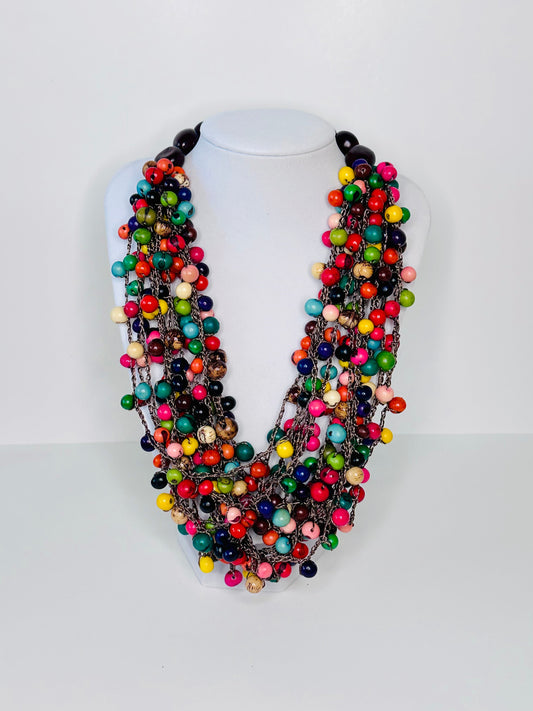 Jatobá & Açaí Seed Crochet Necklace