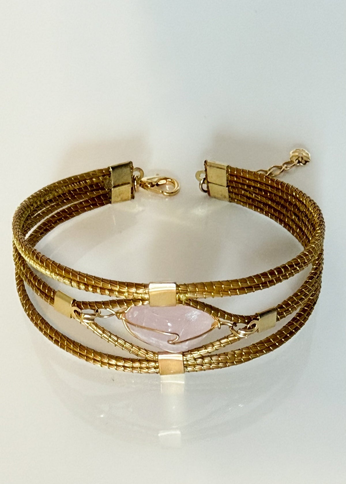 Capim dourado bracelet color variants:  rose quartz
