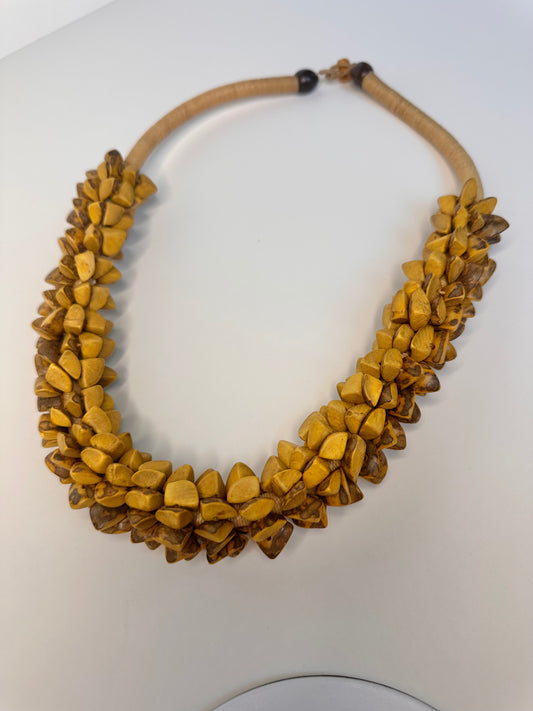 Layered buriti necklace handmade in the Brazilian Amazon