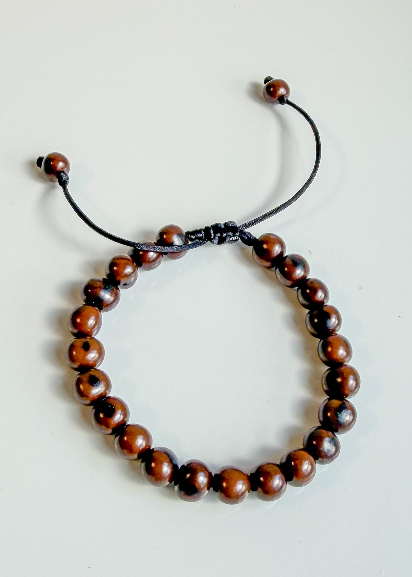 Nature-crafted Amazon seed bracelet brown detail